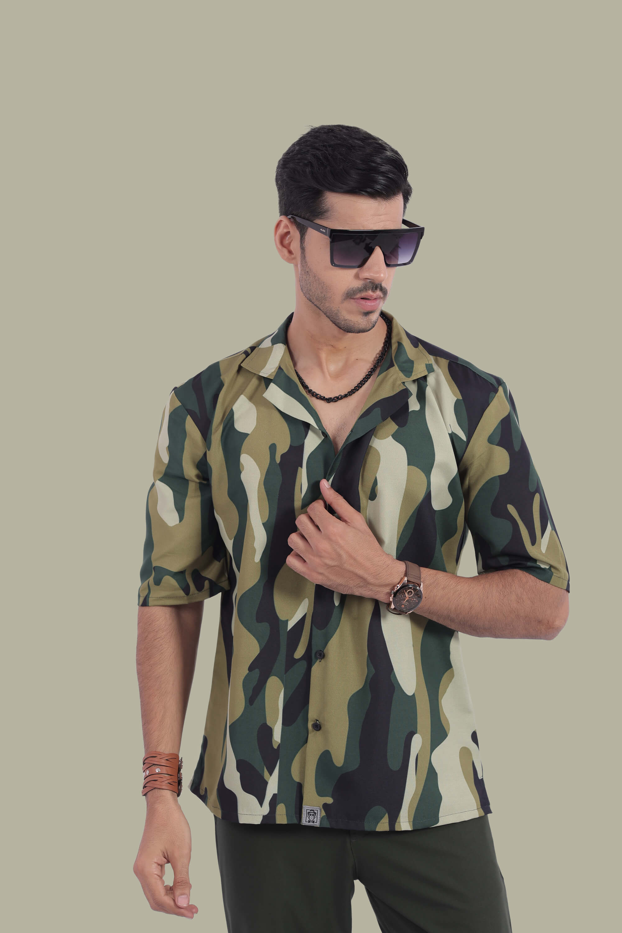 Camouflage Design Relax Fit Half Sleeves