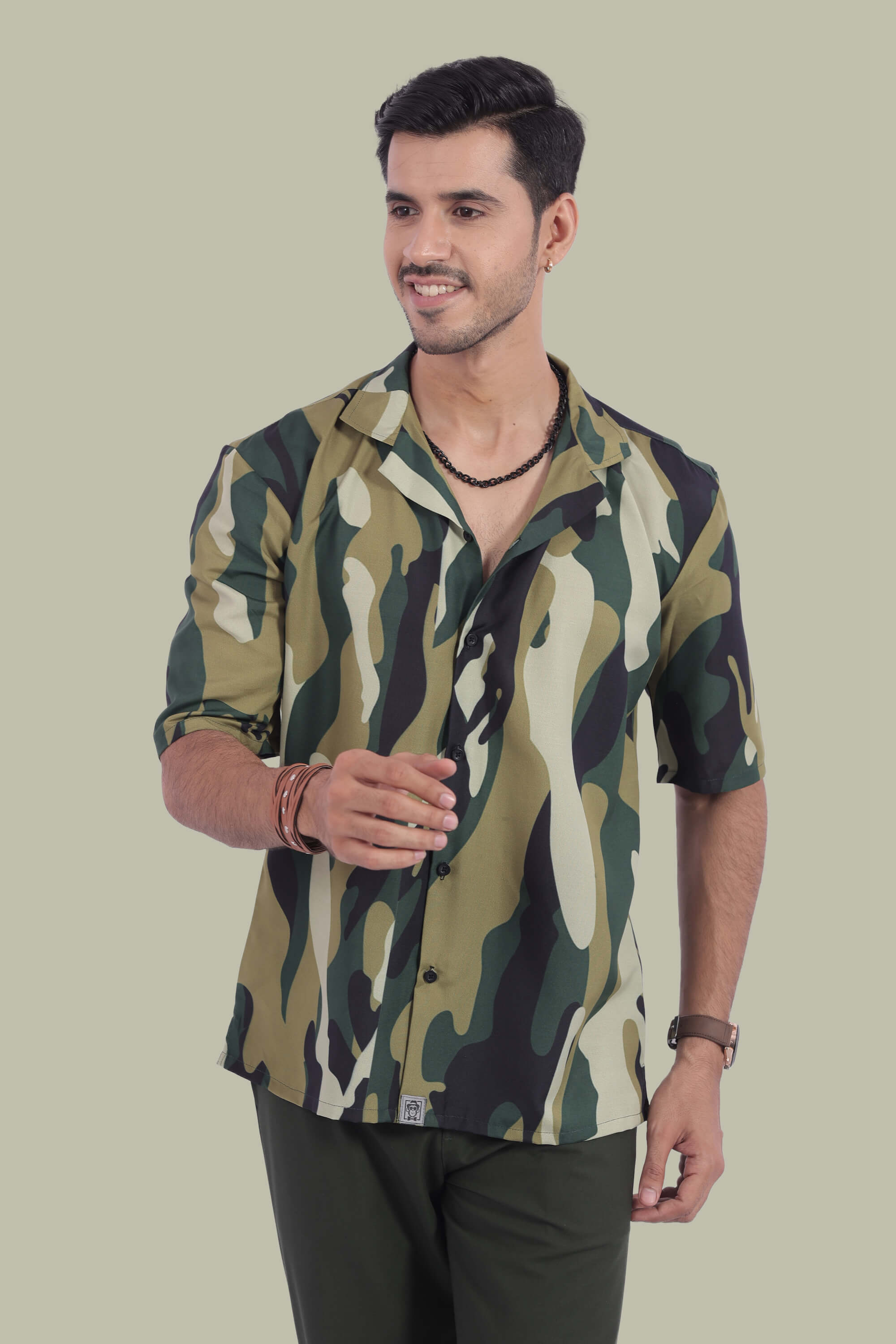 Camouflage Design Relax Fit Half Sleeves