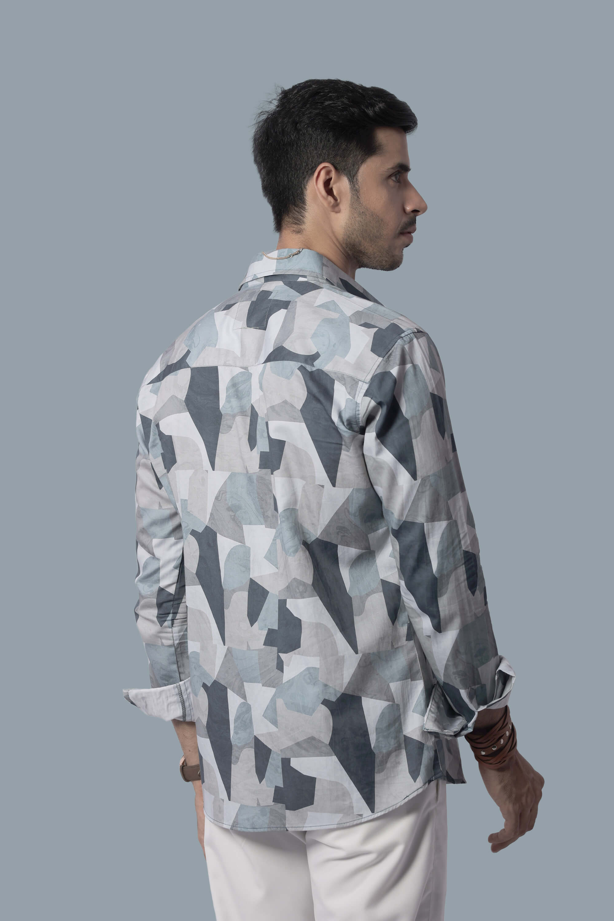 Gen-Z Camouflage Design Relax Fit Full Sleeves Shirt