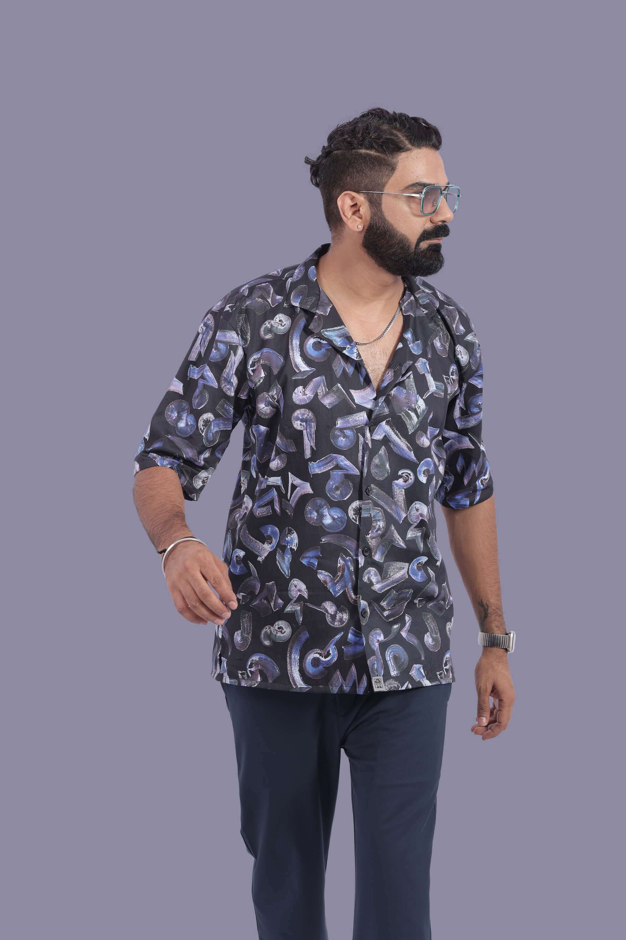 Eternal Design Relax Fit Half Sleeves Shirt