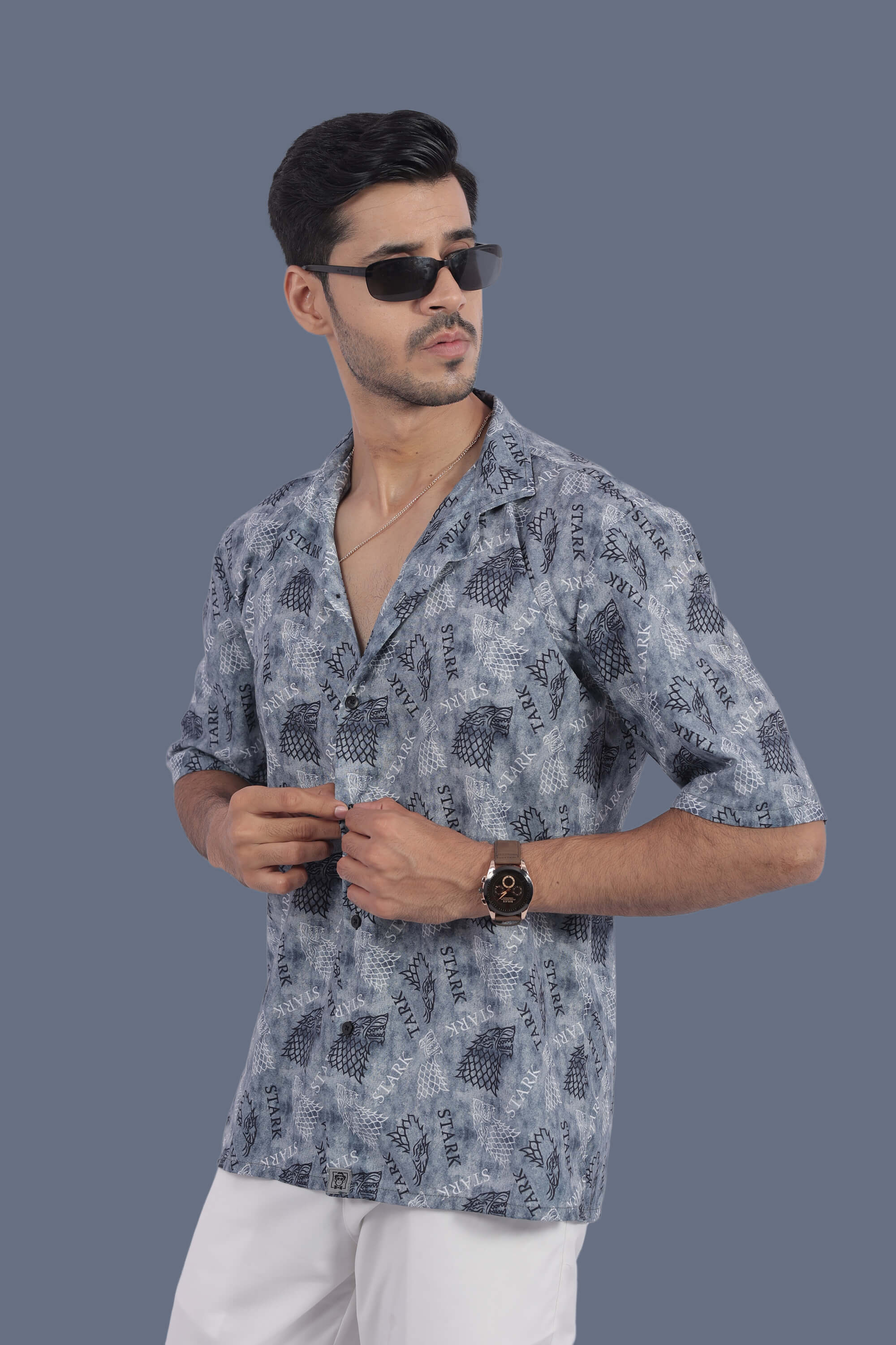 Stark Design Relax Fit Half Sleeves Shirt