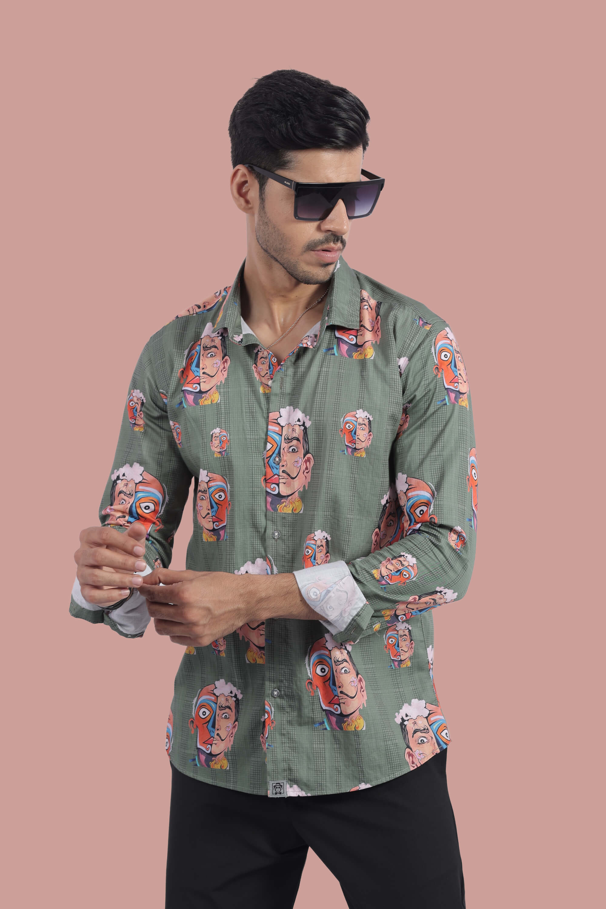 Sneaky Design Relax Fit Full Sleeves Shirt