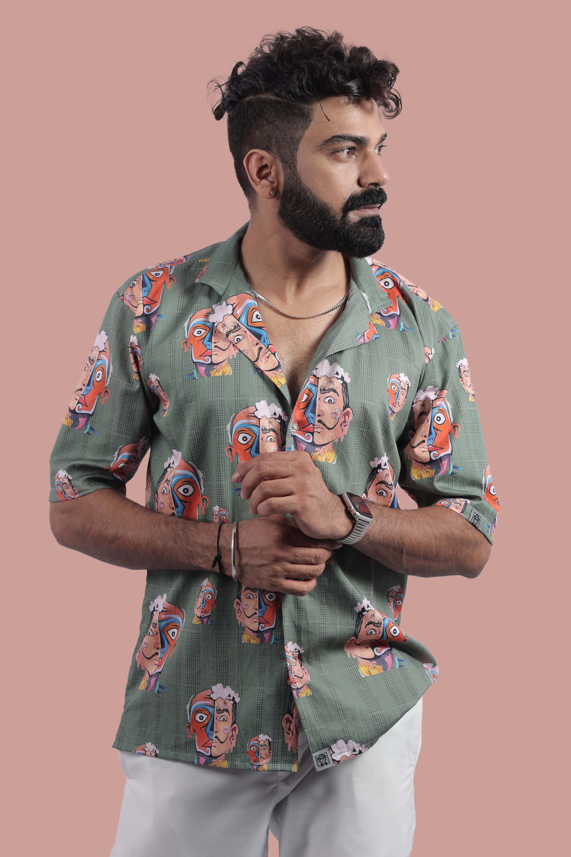 Sneaky Design Relax Fit Half Sleeves Shirt